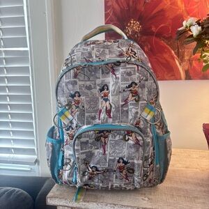 Pottery Barn Large Wonder Woman Bookbag Backpack Adjustable Straps